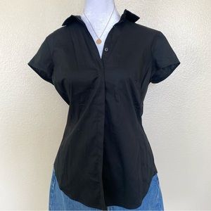 Worthington black button up blouse